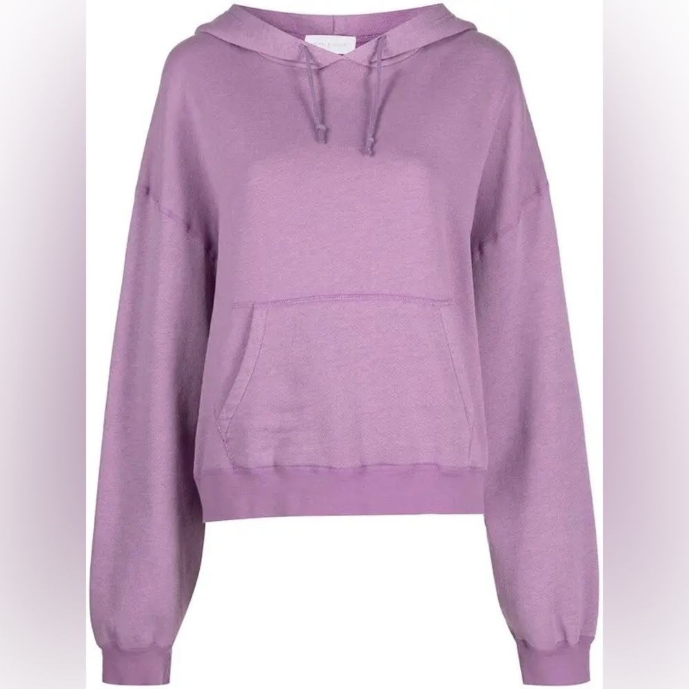 John Elliott Purple Cropped Vintage Fleece Hoodie Size 2 = Medium - Picture 5 of 16